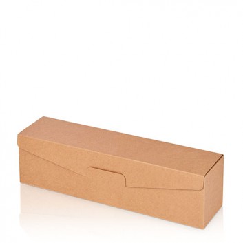  Präsent-Flaschenkarton für Postversand; für 1 Flasche; uni; natur + innen natur; Natura - glatte Oberfläche 