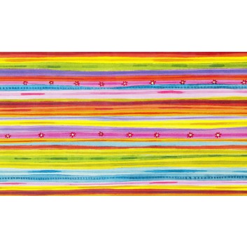  Wörner Geschenkpapier; 50 cm x ca. 250 m; Streifen; bunt; 22; Geschenkpapier gestrichen weiß, glatt; Secare-Rolle 