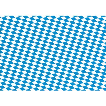  Zöwie Geschenkpapier; 70 cm x ca. 250 m; bayerisch Raute; weiß-blau; Secare-Rolle 