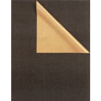  Zöwie Geschenkpapier; 70 cm x ca. 250 m; bicolor, zweiseitig farbig; schwarz-gold; 31671; Kraftpapier, weiß enggerippt; Secare-Rolle; ca. 60 g/qm 