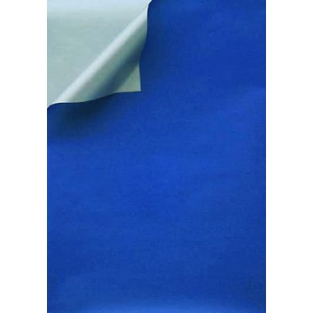  Zöwie Geschenkpapier; 70 cm x ca. 250 m; bicolor, zweiseitig farbig; dunkelblau-silber; 331650; Kraftpapier, weiß enggerippt; Secare-Rolle 