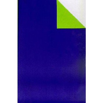  Geschenkpapier; 70 cm x 250 m; bicolor, zweiseitig farbig; royalblau-hellgrün; 60033; Kraftpapier, weiß enggerippt; Secare-Rolle 