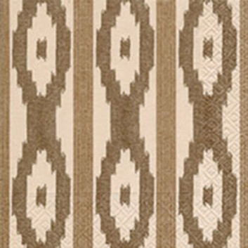  Paper + Design Servietten; 33 x 33 cm; Traditional pattern; braun-natur; 21849; 3-lagig; 1/4-Falz (quadratisch); Zelltuch 
