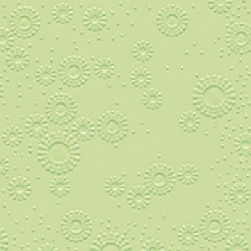  Cocktail-Servietten mit Strukturprägung; 25 x 25 cm; Moments: Blütenprägung uni; mintgrün; 14039; 3-lagig, geprägt; 1/4-Falz (quadratisch) 