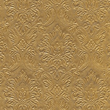  Paper + Design Servietten mit Strukturprägung; 33 x 33 cm; Moments: Ornament gold; gold; 24046; 3-lagig, geprägt; 1/4-Falz (quadratisch); Zelltuch 