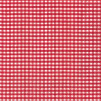  Paper + Design Servietten, Vichy; 33 x 33 cm; Vichy red; rot; 20973; 3-lagig; 1/4-Falz (quadratisch); Zelltuch 