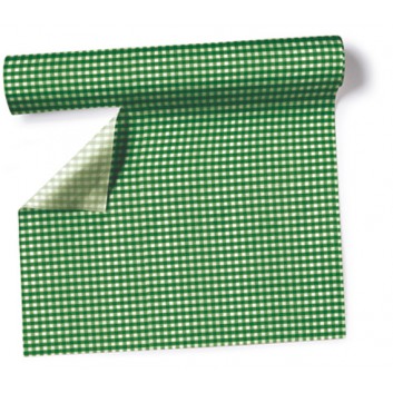  Paper + Design Tischläufer, 3 in 1; 40 x 360 cm; Vichy  /  # 95218; forest green; Airlaid; alle 30 cm perforiert 