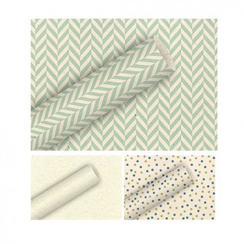  Braun & Company Graspapier-Geschenkpapier; 70 cm x 2 m; verschiedene ausgewählte Motive; verschiedene Farben; Offset-glatt; Röllchen 