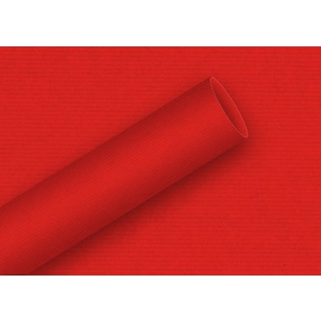  Braun & Company Geschenkpapier, uni-Einzelrollen; 70 cm x 2 m; uni-durchgefärbt, enggerippt; 6907 = rot; 6907 