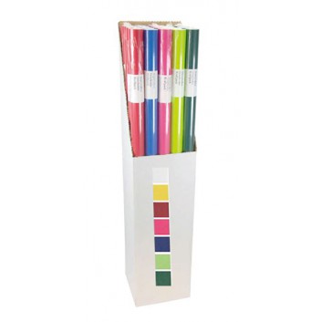  Werola Packpapier; 1 x 4 m; uni-matt; pink; 5070-92; Kraftpapier weiß, enggerippt; Röllchen; ca. 60 g/qm 