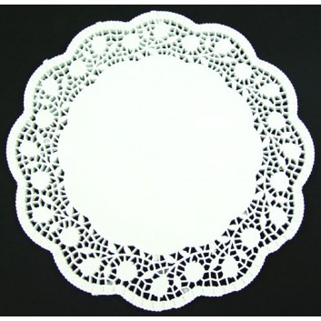  dekorativ Demmler Tortenspitze; 36 cm; weiß; Rose; rund; 24 cm 