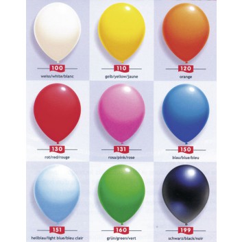  Globos Luftballons, groß uni; verschiedene Farben; Ø ca. 31 cm; ca. 100 cm; uni 