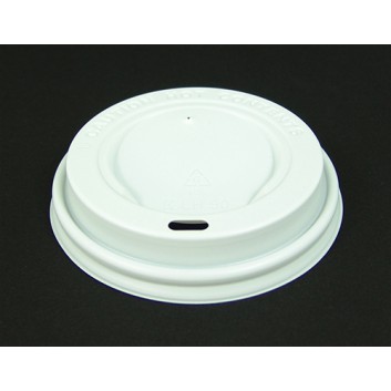  Deckel für  CTG = Coffee-to-go  Becher; für CTG-Becher #270283; weiß; rund, mit Trinköffnung; PS = Polystyrol; 89,5 mm 