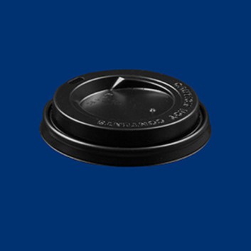  Deckel für  CTG = Coffee-to-go  Becher; für CTG-Becher #270283; schwarz; rund, mit Trinköffnung; PS = Polystyrol; 89,5 mm 