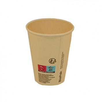  Duni Becher Sweet CTG = Coffee-to-go; 200 ml / 8 oz; hellbraun - ecoecho; Bagasse/PLA - ok-compost; - ohne Eichstrich -; 240 ml 