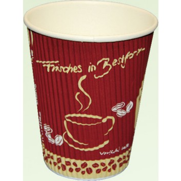  Duni JustPaper, Becher CTG = Coffee-to-go; 360 ml / 12 oz; weiß; Just Paper 100; - ohne Eichstrich -; 360 ml; DU Rand: 89 mm / Höhe: 110 mm 