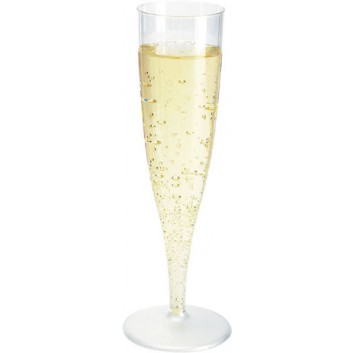  Duni Champagnerglas Spritzguß 10-Pack; 135 ml; transparent; PS = Polystyrol max. +100°C; bei 100 ml 