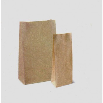  [e] green Blockbodenbeutel / Lunchbag; 147 + 92 x 273 mm; Lunchbag; braun, glatt; unbedruckt; Kraftpapier, unbeschichtet 60 g/m² 