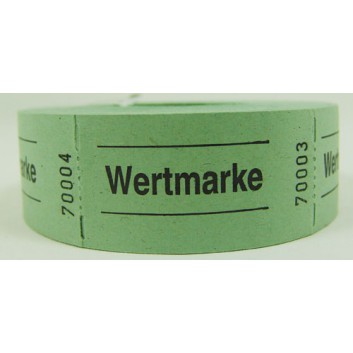  Gutschein-Rolle; 'Wertmarke'; 8 = grün; 500 Abrisse; 57 x 30 mm 