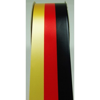  Ringelband Deutschland; 48 mm x 100 m; 1-seitig bedruckt, Rückseite gold; schwarz-rot-gold; Polyband 