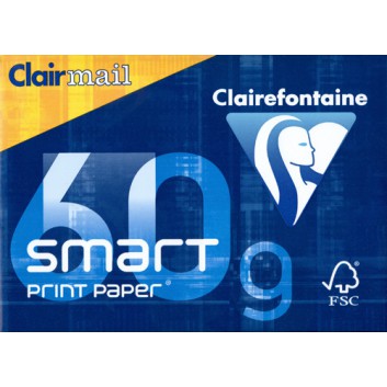  Clairefontaine Office-Papier Smart; weiß; DIN A4; 60 g/qm; ungestrichen; Inkjet - und Laserdrucker; beidseitig bedruckbar 