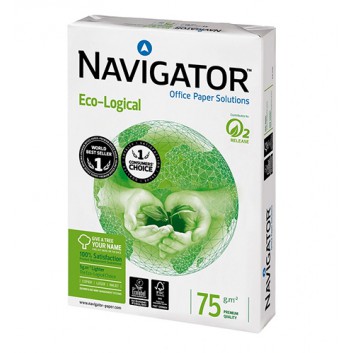  Navigator A4 75g Eco-Logical, Officepapier; hochweiß; DIN A4; 75 g/qm; matt; Inkjet - und Laserdrucker; CIE 169 / EU-Ecolabel + FSC® 