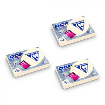  Clairefontaine Office-Papier DCP; elfenbein; DIN A4 / DIN A3; 100 / 120 / 160 g/qm; matt; Inkjet- und Laserdrucker; gute Opazität 