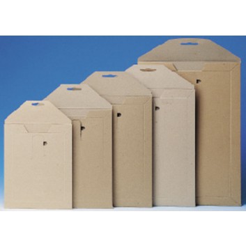  Vollpapptasche Buchbox; braun; 316 x 240 mm; 305 x 230 mm; ohne Fenster; opti-fort 3; stabiler Recyclingkarton; mit Zungenverschluß; L x B 