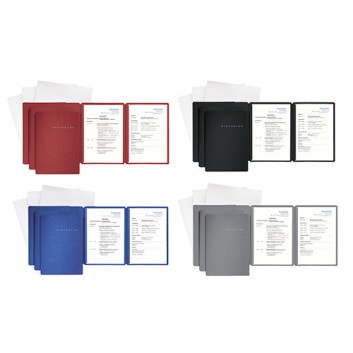  PAGNA Bewerbungmappen-Set Special; verschieden Farben; für DIN A4; hochwertiger Karton; Inhalt: 3 Mappen sowie 3 Versandtaschen 