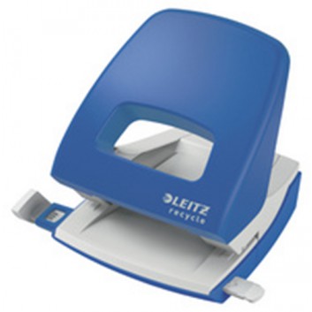  LEITZ Metall-Bürolocher NeXXt Recycle; blau; 3,0 mm / 30 Blatt; mit Schiene 