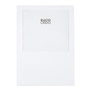  ELCO Ordo Transporto - Papier-Sichthülle; für DIN A4 - 220 x 310 mm; hochweiß; glatt; oben und rechte Seite offen 