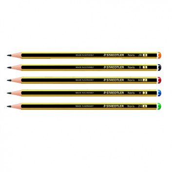  STAEDTLER Noris© 120	 Bleistift; 2B - 2H; schwarz-gelb; Sechskantschaft; ohne Radierer 