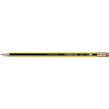  STAEDTLER Noris© 122	 Bleistift; HB; schwarz-gelb; Sechskantschaft; mit Radierer 