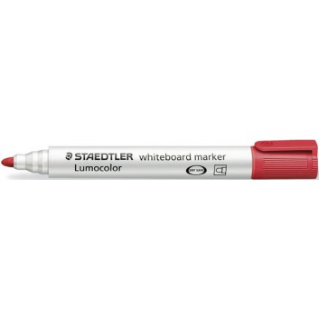  STAEDTLER Lumocolor® 351 Whiteboardmarker; rot; ca. 2 mm; Rundspitze; trocken abwischbar, nachfüllbar; Whiteboardmarker 