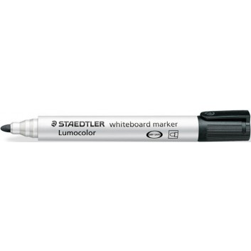  STAEDTLER Lumocolor® 351 Whiteboardmarker; schwarz; ca. 2 mm; Rundspitze; trocken abwischbar, nachfüllbar; Whiteboardmarker 