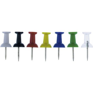  WEDO Pinnadeln; Nadelkopf: 10 mm / Nadellänge: 12 mm; weiß; 100 Stück lose in Klarsichtbox; Farb-Nr. 200 
