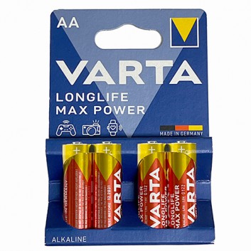  VARTA Batterie AA / LR06 Longlife Max Power; 1,5 V; 2600mAh für Digitalkameras, MP3-Player; Höhe: 50,5 Ø 14,5 mm; AA (Mignon); 96 g 