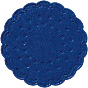  Duni Tassendeckchen; 7,5 cm; uni; dunkelblau; 351881; Zelltuch, 9-lagig; Durchmesser 