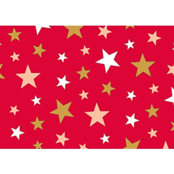  Braun & Company Weihnachts-Geschenkpapier, Deluxe; 70 cm x 2 m; Silent Night; rot-weiß-gold; 26628; Papier; Röllchen auf 34mm-Papphülse 