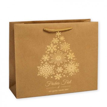  Exclusiv-Weihnachtstragetasche; 36 + 12 x 33 cm; Kristallbaum 