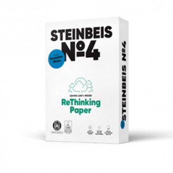  Steinbeis #4 EvolutionWhite,Recycling Officepapier; naturweiß - 100er ISO Weiße; DIN A4; 80 g/qm; ungestrichen; Inkjet - und Laserdrucker 