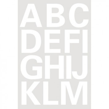  HERMA Buchstaben - Haftetiketten; 25 mm; weiß auf schwarz; Folie, Wetterfest; permanent haftend; Buchstaben von A - Z, Druckschrift; 28 Etiketten 