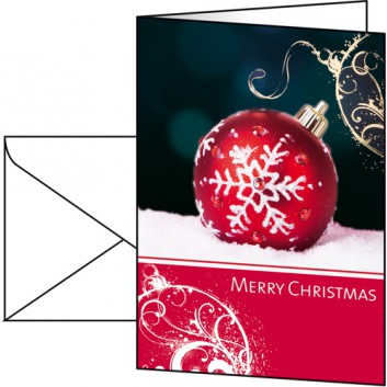  Sigel Weihnachts-Faltkarte, Premium; DIN A6, hoch; Felicity, englischer Text; DS013; Glanzkarton, Gold-/Blindprägung; 220 g/qm 