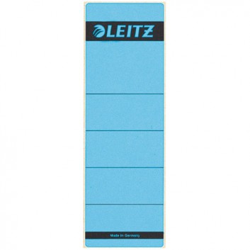  LEITZ Rückenschilder für Handbeschriftung; 61,5 x 192 mm (kurz/breit); blau; Papier; permanent; für Handbeschriftung; 10 Blatt; 1 Etikett 