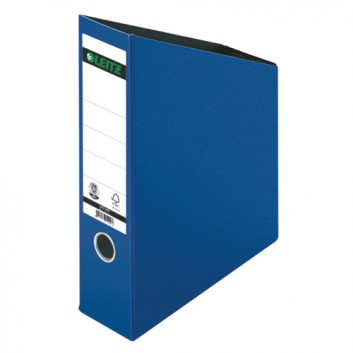  LEITZ Stehsammler; blau; 80 x 245 x 320 mm (B x T x H); Fassungsvermögen: 76 mm; mit Rückenschild und Griffloch; Hartpappe (RC); DIN A4/C4 