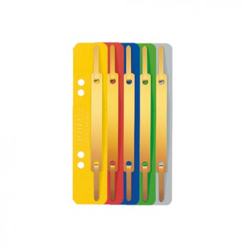  LEITZ Heftstreifen aus Karton; farbig sortiert; 158 x 35 mm; Primärkarton; 320 g; ca. 250 Blatt; Aufreihband aus Metall; 60 und 80 mm Lochung 